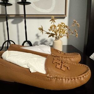 Tory Burch Brown Leather Loafers